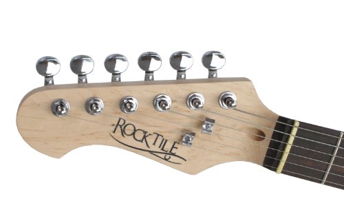 Rocktile Pro ST3-BK dla leworęcznych (Lefty) gitara elektryczna czarna + szkoła gitarowa