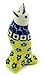 Polish Pottery Pie Bird 4-inch Sunburst Daisies