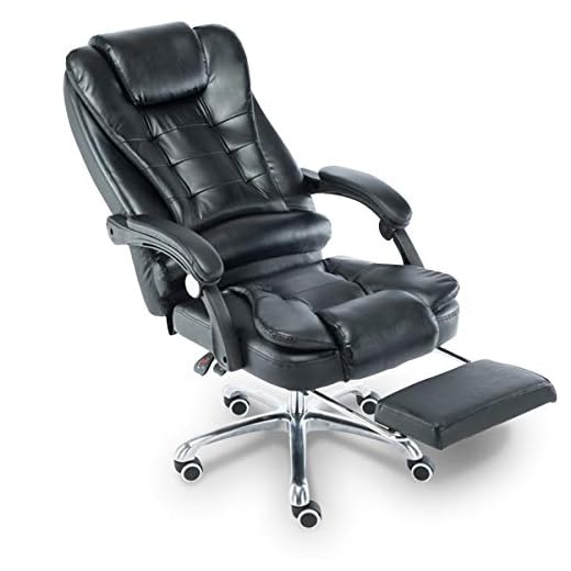 Cadeira para Escritório Giratória com apoio para os pés Big Boss - Preta - LMS-BE-8436-T3 - Preta