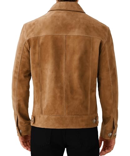 Premium Trucker Suede Jacket Western Cowboy Trucker Leather Jacket | Shirt Collar Jackets For Mens4