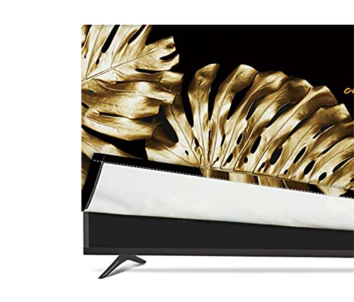 Generico Custodia Protettiva TV Impermeabile 19 "- 80" 22 pollici da 75 cover decorativo per schermo TV PC paesaggio foglie di palma impermeabile nero(32")