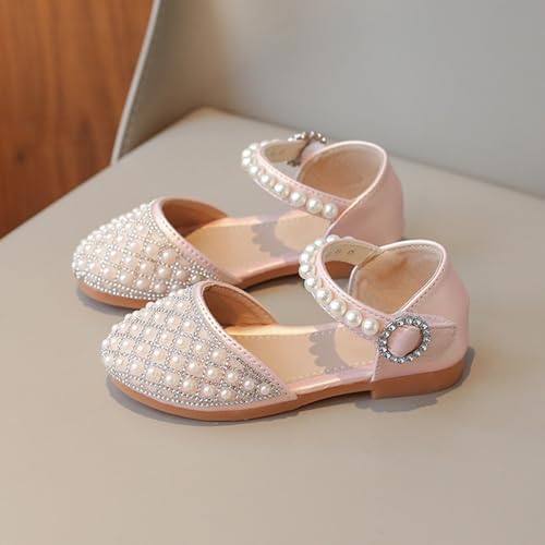 Toddler Girls Glitter Pearl Sandals Adjustable Straps Closed Toe Kids Mary Jane Shoes Dress up Wedding Outdoor4