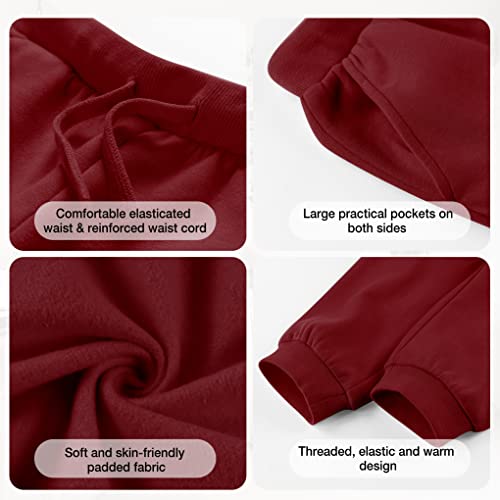 UNACOO Kids Boy's Fleece Sweatpants Girl's Active Jogger Pants (Age 3-12 Years)4