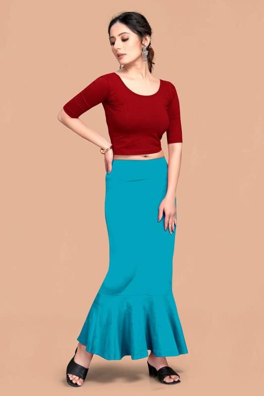 Aashita Creations Soft Comfy Petticoat,Skirts for Women,Shape Wear Dress for Saree(Light Blue,)