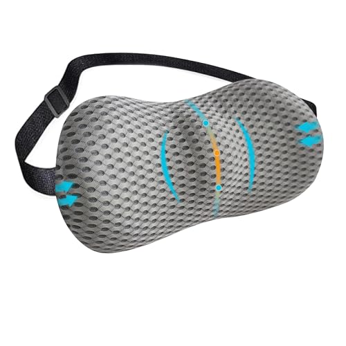 Relivy Cojín Lumbar Ergonómico Viscoelástico – Soporte Lumbar Coche Oficina Gaming – Funda 3D Transpirable Lavable – Alivio Dolor Espalda Baja & Mejor Postura (Gris)