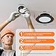 Tomosu LED Einbaustrahler 230V Schwarz, 5W IP44 Spots Deckenleuchte Flach Bad, Rund Ø75-85mm, Einbautiefe 24mm, 450LM LED Spot Warmweiß 2700K-3000K für Badezimmer Wohnzimmer Küche, 10er Set