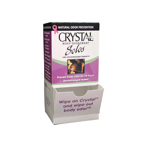 Crystal Body Deodorant Towelette - Unscented (Case of 24)