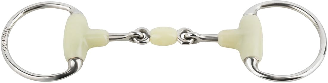 Equinate Olivenkopfgebiss mit Apfelgeschmack 18mm doppelt gebrochen 11,5cm Anatomisch geformtes maulfreundliches Gebiss