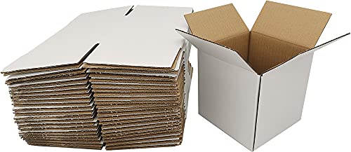 Ch-Box 50 Pack 5X5X5 Inches Small Shipping Boxes, Corrugated Cardboard Cube Mailers For Packaging Packing Storage Business Supplies, White (B555-50) #TOP3