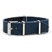 Benchmark Straps 20mm Navy Blue Oiled Leather NATO Watchband (More Colors Available)