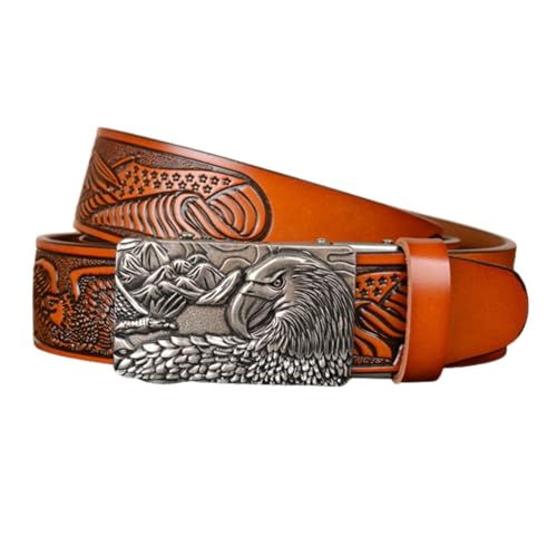 Ceinture à cliquet pour homme boucle aigle gravée : le cadeau idéal
