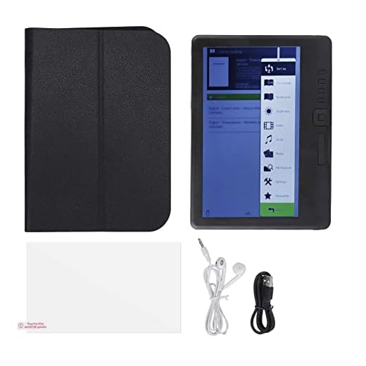 Leitor E, 7 polegadas à prova d'água HD Color 16:9 Tela E Reader Livros com botão de navegação e estojo protetor preto (16 GB)