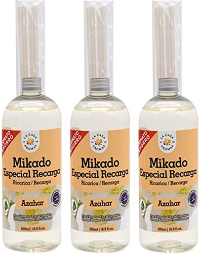 Aromas Mikado Reposición Con Varillas (Azahar, 3 * 500ml)