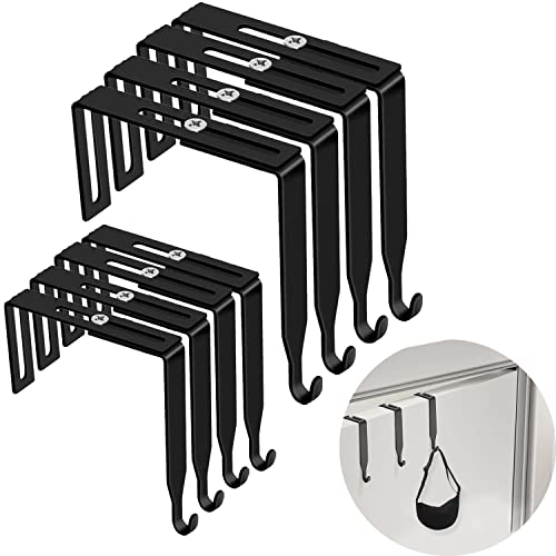 Jctinutl Adjustable Cubicle Universal Partition Hanger Set Metal Black Cubicle Hooks Door Mirror Hangers, Adjusted To Fit Panels With 1 3/8 Inch To 3 1/2 Inch Thickness For Office Whiteboard (8 Pack) #TOP22