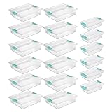 Sterilite 12 Pack Large Clip and 6 Pack Small Clip Plastic Storage Organizer Bins