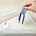 YOOUSOO Compass and Protractor Set, Student Geometry Math Set, Drawing Compass and 6 Inch Clear Swing Arm Protractors 180 Degree Math Protractor, Back to School Supplies