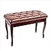 Stołek ławki fortepianowej z komorą pamięci Wygodne Duet Piano Bench, 76 x 35 cm Duże miejsce Pu Skórzana poduszka (Color : Teakwood Brown)