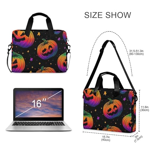 Funda para portátil ALAZA con diseño de calabazas coloridas miniatura 4