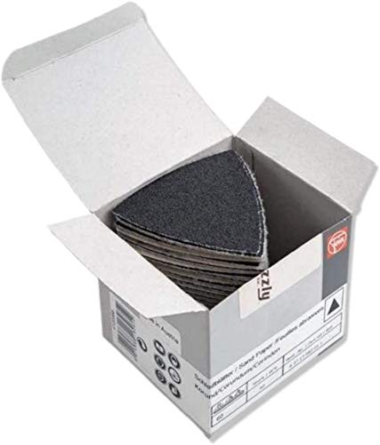 Fein MultiMaster Non-Vacuum Sanding Sheets with Hook and Loop Attachment - Unperforated, 60 Grits, 50-Pack - 63717082011