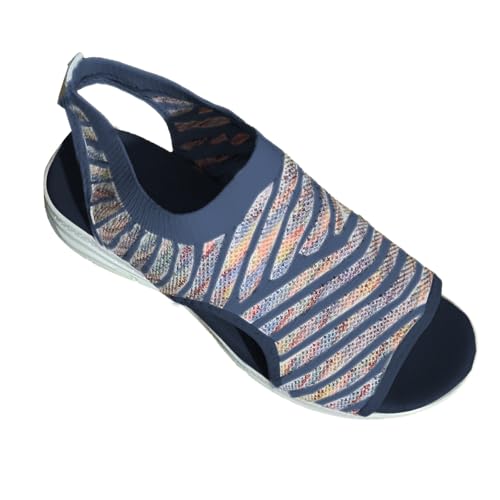 Genérico Sandalias Deportivas Mujer ortopédicas, transpirables Cómodas Ligeras Caminata para Caminar Moda Planas Bohemias Vintage Zapatos De Playa Boda Fiesta