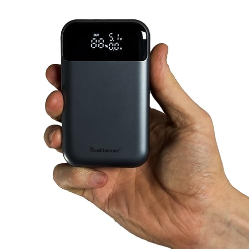 cellhelmet 10k mAh Power Bank | High Speed External Battery | 33w Dual Port [USB-C & USB-A] Compact Size 10,000 mAh Powerbank for iPhone, Galaxy & iPad