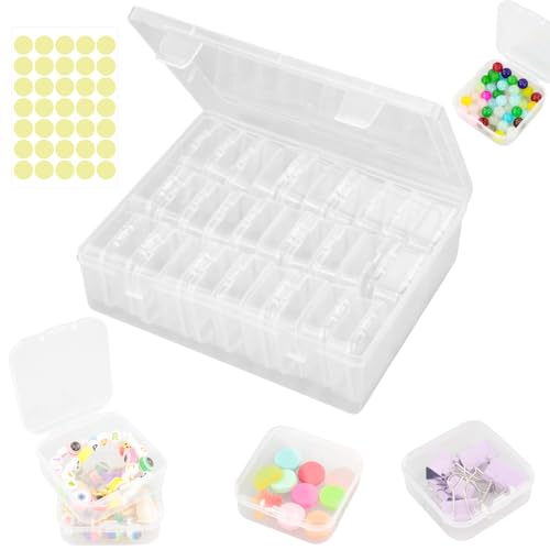 FAREASTSHOP 30 Pièces Boite Rangement Perles, Button Box avec Couvercle, Petite Boite Plastique,...
