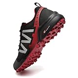  Zapatillas Trail Running Hombre Impermeables Zapatillas Trekking Hombre Zapatos de Senderismo Ligeras Deportivas Zapatos para Correr Gimnasio Sneaker Negro Rojo 43 EU