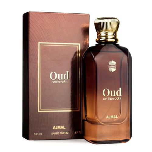 Image of Ajmal Oud On The Rocks Eau De Parfum | Unisex Perfume for Men & Women | 100ml | Smoky Oud with Woody & Amber Notes | Bold Oriental Long-Lasting Fragrance for Office & Everyday Use