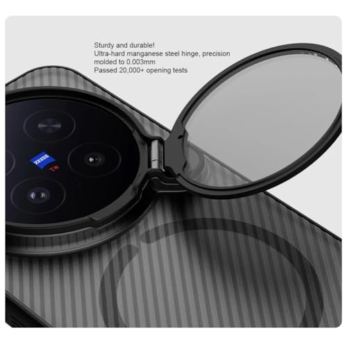 Image of Nillkin Case for Vivo X300 (6.31 inch Inch) CamShield Prop Magnetic Flip Style Transparent Lens Camera Protect Mobile Holder TPU + PC Transparent Black Color