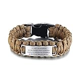 NineJewelry Zu Meinem Enkel Armband-Herren Jungen Edelstahl Outdoor Rettungsseil Paracord Überleben Enkel Manschette Armband Motivationsarmband von Opa Oma für Geburtstag Abschlussgeschenk