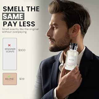 Klone Rouge Atlantic Eau de Parfum Scents (50ml) - Long Lasting Cologne for Men Inspired by Rouge - Skin Friendly Perfume for Men with Notes of Saffron, Cedarwood & Oakmoss - Paraben Free
