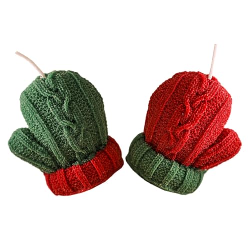 Beavorty 2pcs Glove Shaped Scented Candle Christmas Decor for Home Unique Aromatic and Women Festive Ambiance