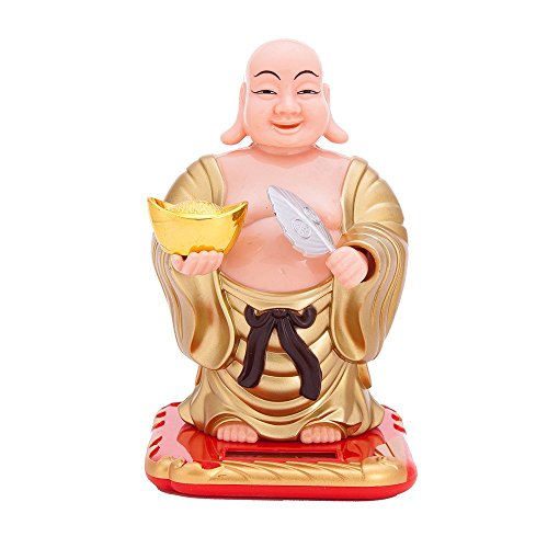 THY COLLECTIBLES Solar Powered Bobblehead Toy Figure Nohohon, Buddha 074