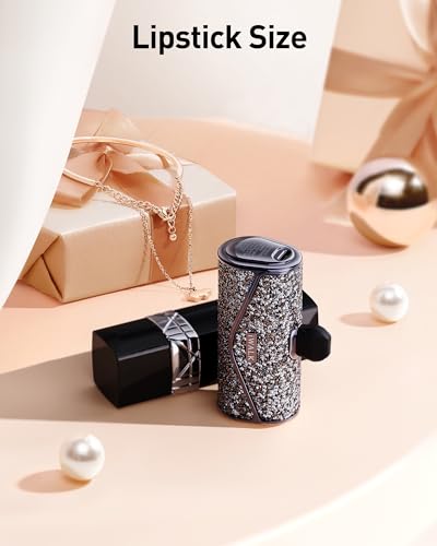 Image of iWALK Upgraded Sparkly Portable Charger 22.5W, 5000mAh Power Bank for iPhone 17 /16 /15 Series, Mini Battery Pack with Built-in USB-C Connector Compatible with Samsung S25 /24, iPad Pro /Air, AirPods