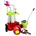 TikTakToo Kinder Putzwagen Reinigungsset Wischmop Kinder Putzset Reinigungswagen Wischer Kehrset Besen Kehrblech Putztrolley mit Zubehör