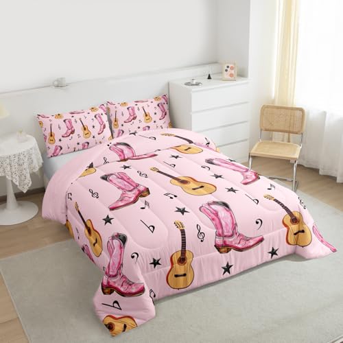 Edredón de vaquera rosa Homewish lavable que no pierde color al lavar 4