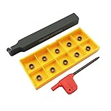 ASZLBYM 11PCS RCMT060204 MO R3 Round Carbide Inserts Milling Cutter with SRDCN 1212H06 1/2” / 12mm Round...