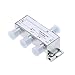 Cables Direct Online 3 Way Bi-Directional 5-2300 MHz Indoor and Outdoor Waterproof Coaxial Antenna Splitter for RG6 RG59 Coax Cable Satellite HDTV (3 Ports)