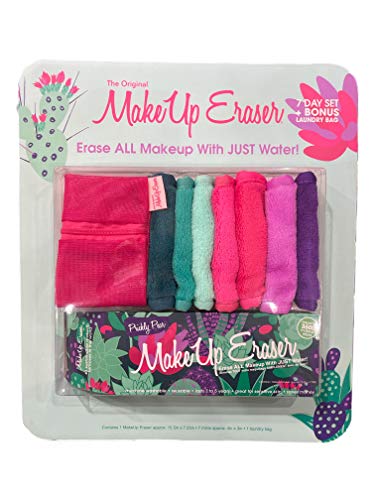 The Original Makeup Eraser 7 Day Reusable and Full Size Set Equal to 3600 Makeup Wipes | 1 Full Size (15.5in x 7.25in) | 7 Minis (4in x 3in) | 1 Laundry Bag