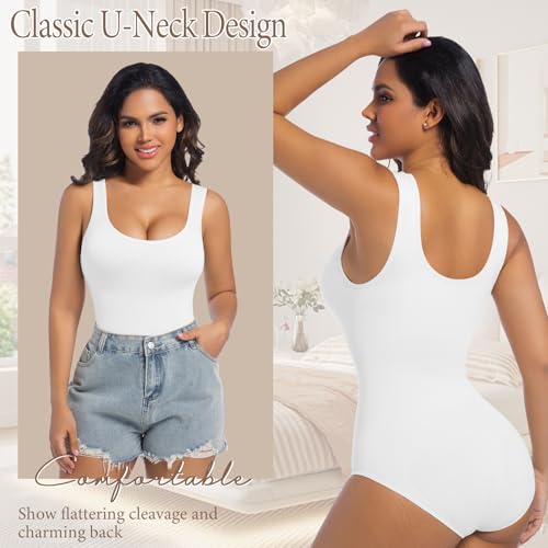 Shapewear Bodysuits Tummy Control Body Shaper Seamless Waist Trainer for Women Scoop Neck Going out Tops2