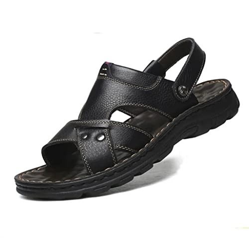 Genuine Leather Men's Sandals Top Layer Cowhide Men Casual Beach Shoes Outdoor Sandals Man Sandale Homme Sandalias(38)4