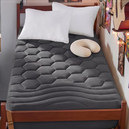 Bedsure Grey Twin XL Mattress Pad - Soft Mattress Topper for...