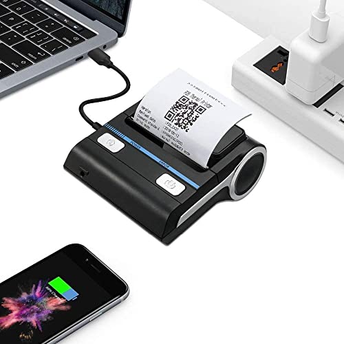 Image of P8001 3 inch 80mm Thermal Bluetooth Printer for Small Bussines, Restaurant Zomato KOT, Shopping Mall, Mini Market - Thermal Printer (P8001)