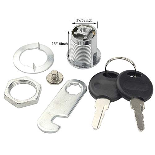 TOVOT 5 Pack 13/16” (20mm) Cabinet Keyed Cam Locks Tool Box Cabinet Locks w/Cylinder & Keys(Keyed Different)