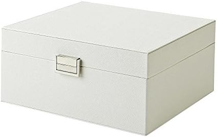 Jaclyn Smith - Joyero de piel sintética, color blanco