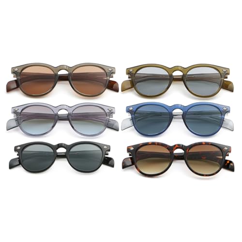 Retro Sunglasses for Men Women UV400 Glasses CP Frame Acetate Temple Round Sunglasses4