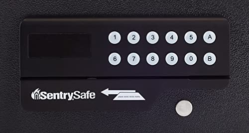 Sentrysafe Security Safe With Card Swipe Reader And Digital Keypad Lock, Steel Safe With Interior Lighting And Bolt Down Kit, 0.41 Cubic Feet, 7 X 15 X 11 Inches, H060Es #TOP7