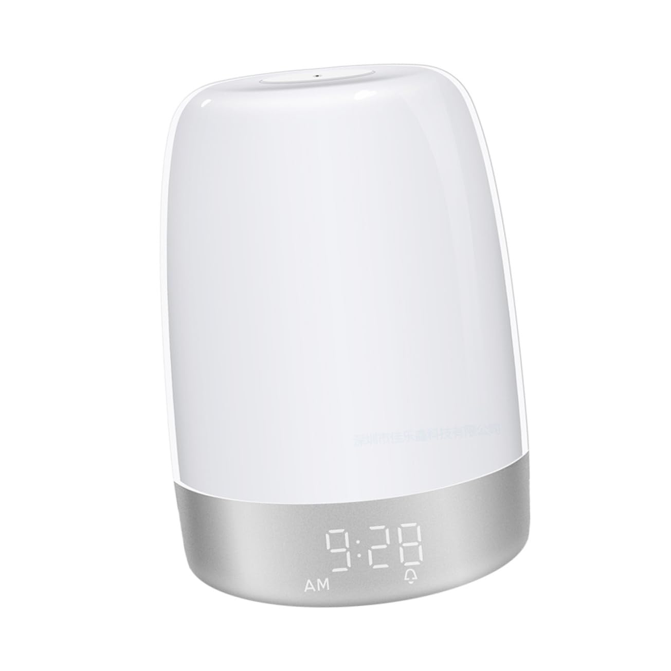 Levemolo Lampe de Chevet LED Tactile Blanche Réveil et Minuterie, Luminosité Réglable en 3 Niveaux, en Abs et PC pour Chambre à Coucher
