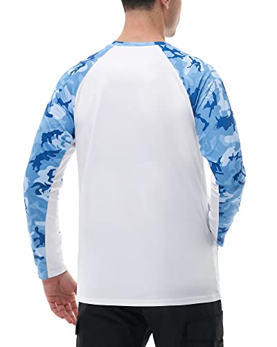Image of FISHEAL UPF 50+ UV Sun Protection with Zip Pocket - Fishing Shirts for Men Long Sleeve Mesh Sides Performance Shirt