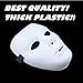 Nicky Bigs Novelties Adult Blank White Male Full Mask Plain Thick Plastic Masquerade Face Masks Cosplay Halloween Costume